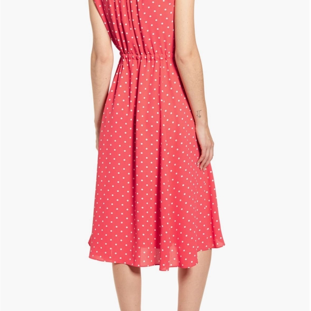 New Anne Klein Dot Print A-line Dress - Picture 4 of 6